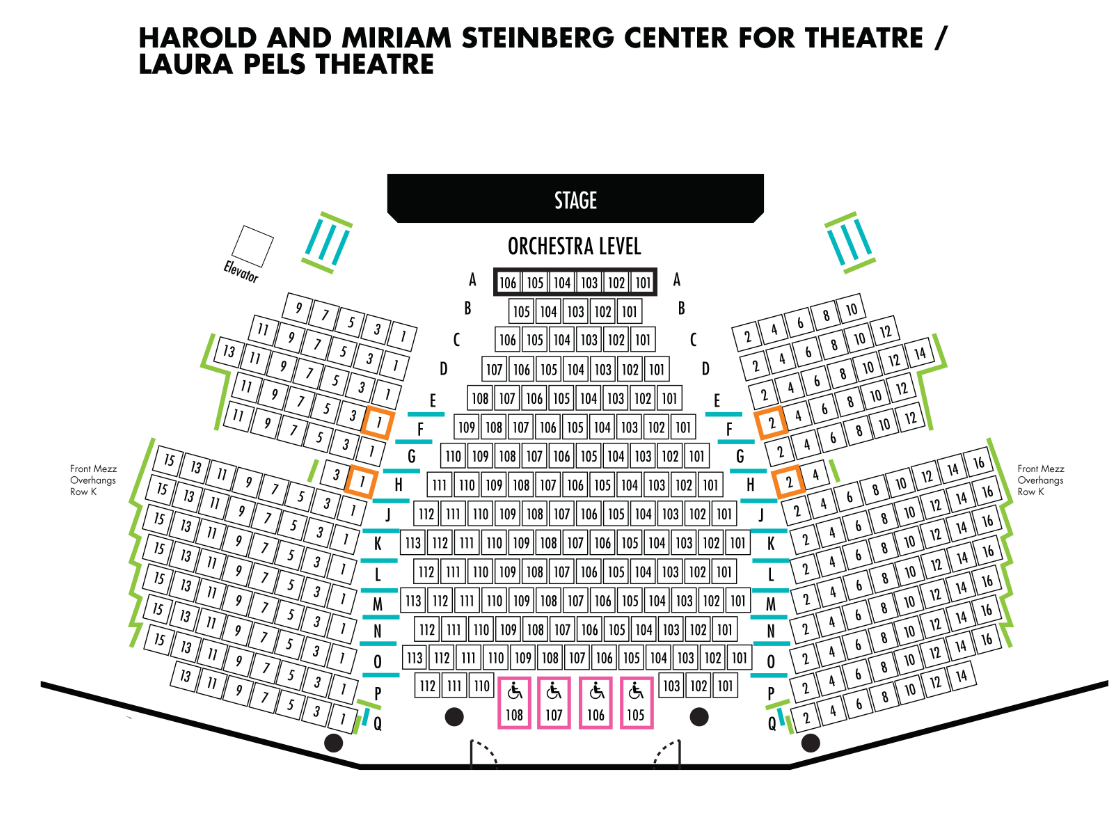 Laura Pels Theatre Seating Chart